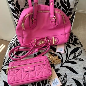 Juicy Couture Flamingo Pink Bag + Wallet + Charm